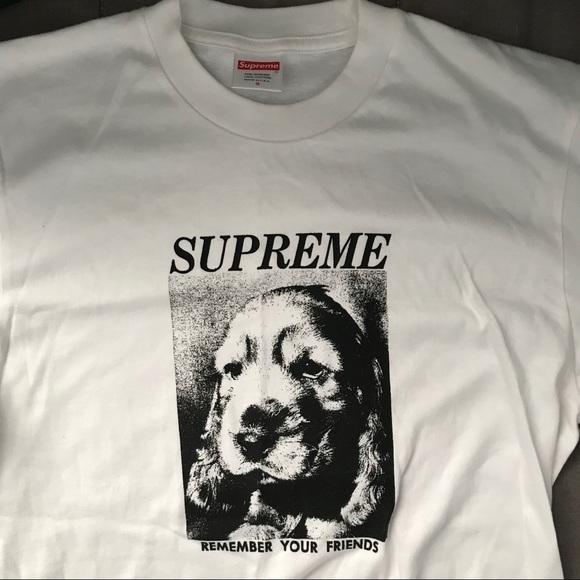 Supreme remember your friends dog tee shirt white - Picture 2 of 4